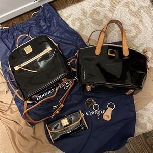 Dooney and Bourke black patent bundle